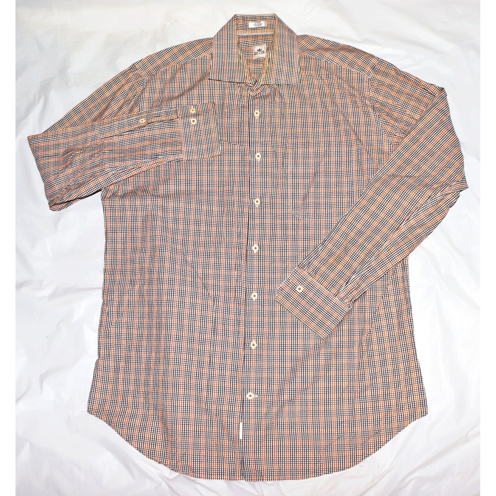 Peter Millar Mens Long Sleeve‎ Button Front Shirt Size Large
